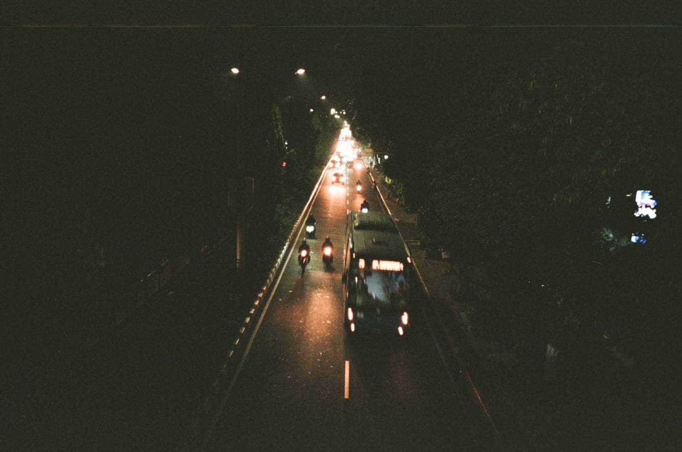 Jakarta Night Traffic from Overpass