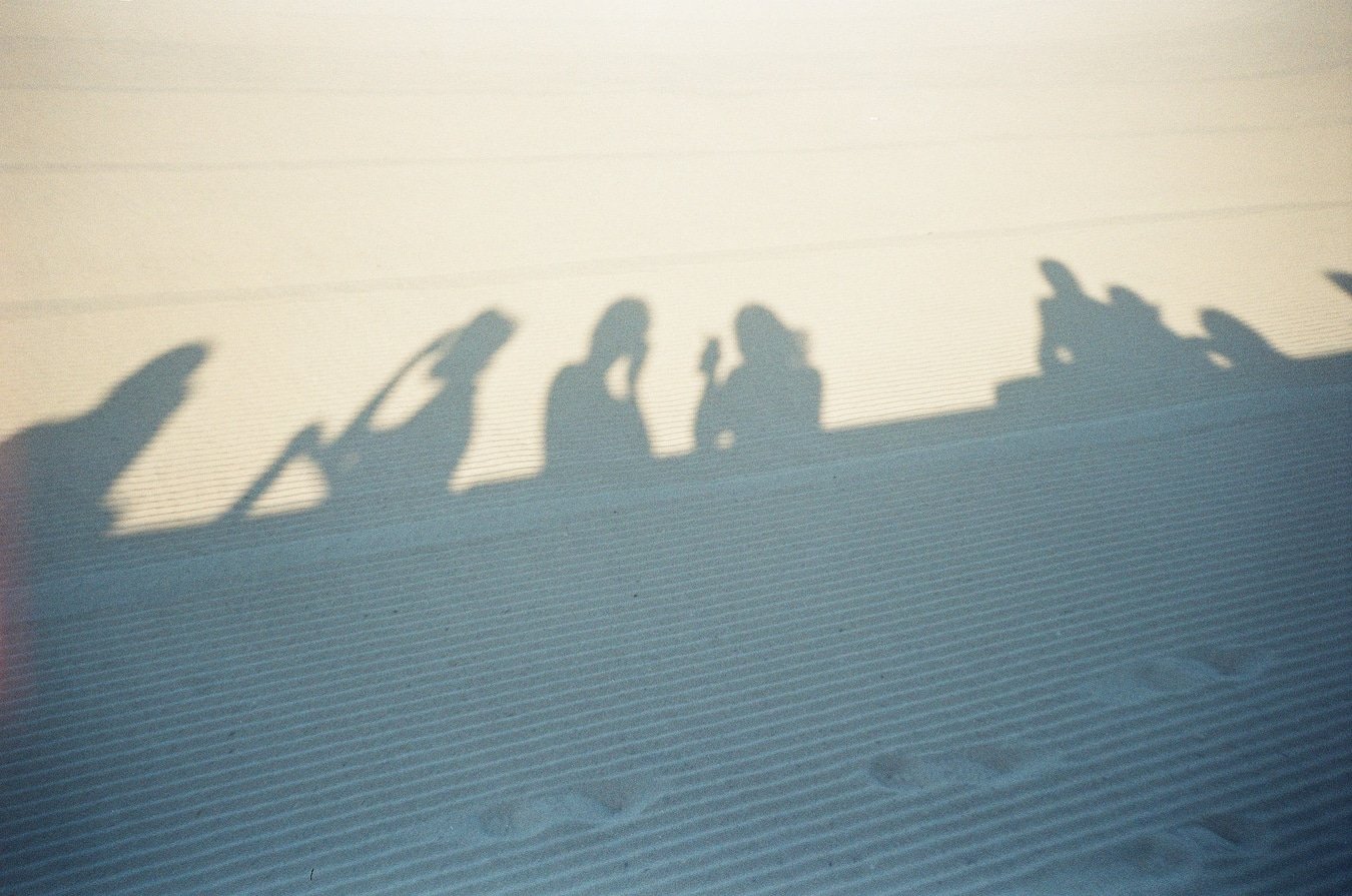 Kodak Gold 200 sample photo: Shadow Silhouettes on Sandy Beach