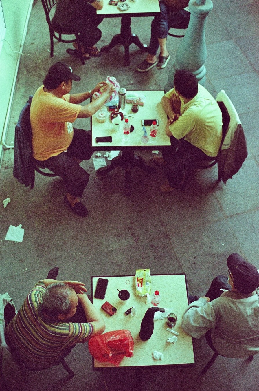 Morning Market Scene at Petak Sembilan, Glodok. Shot with Olympus OM-1, Olympus Zuiko 50mm f/1.8, KV 250D film